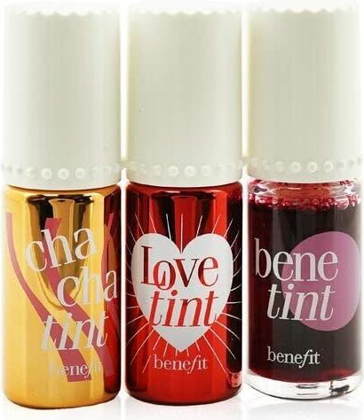 BeneFit Cosmetics Lip Tints to Love (Gold, Rot, Violett)