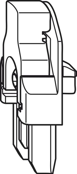 Actual product image Winkhaus Frame part RT.DFE-TFE.S, faceplate sash gear, silver