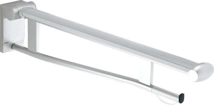 Keuco Folding support rail WC PLAN CARE 700mm, chrome-plated/light grey 700 mm, chrome-plated/light grey