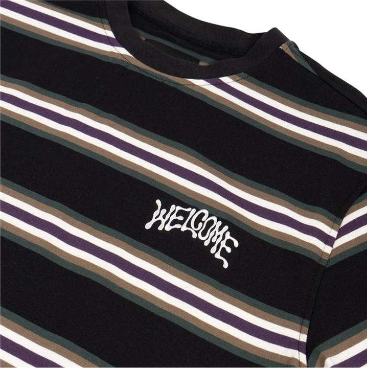 Actual product image Welcome Thelema Stripe Yarn-Dyed S/S Knit T-Shirt (XL)