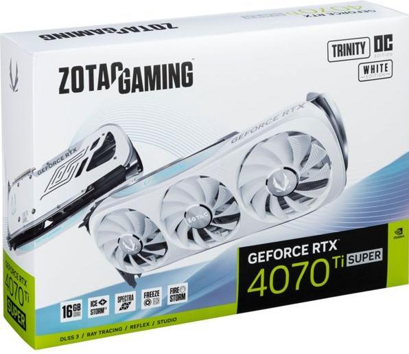 Actual product image Zotac GeForce RTx4070Ti SUPR TrntyWhte (16 GB)