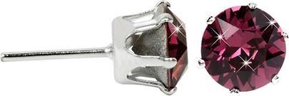 Levien Glittering earrings studs French Chaton Amethyst (L)