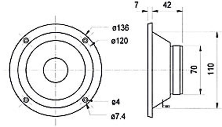 Image du produit Visaton MR 130 Haut-parleur médium à cône