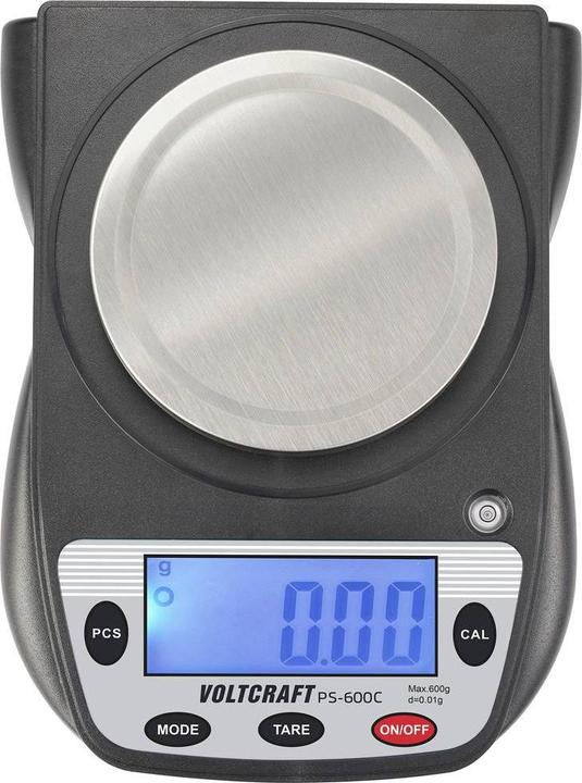 Image du produit Voltcraft PS-600C Balance de précision Capacité de pesée (max.) 600g Précision 0.01g Alimentation par pile Sch
