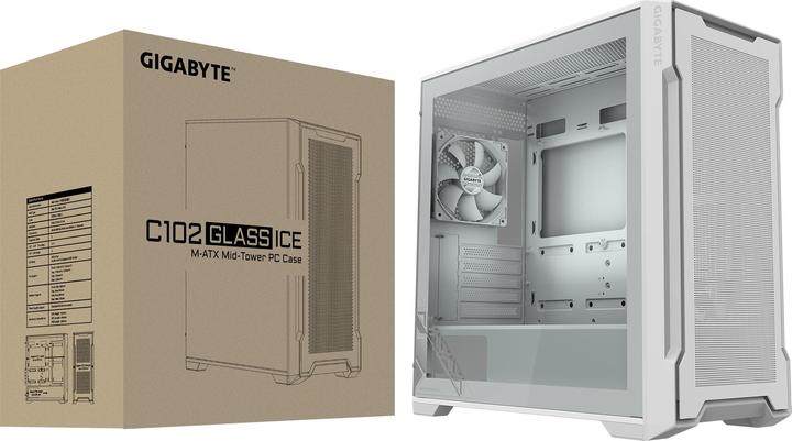Image du produit Gigabyte CASE MIDITOWER ATX W/O PSU/GB-C102GI WHITE (Mini-ATX)