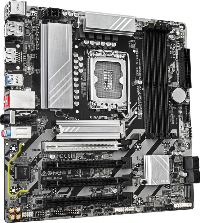 Actual product image Gigabyte MB GBT Intel 1851 B860M DS3H WIFI6E (LGA 1851, Intel B860, mATX)