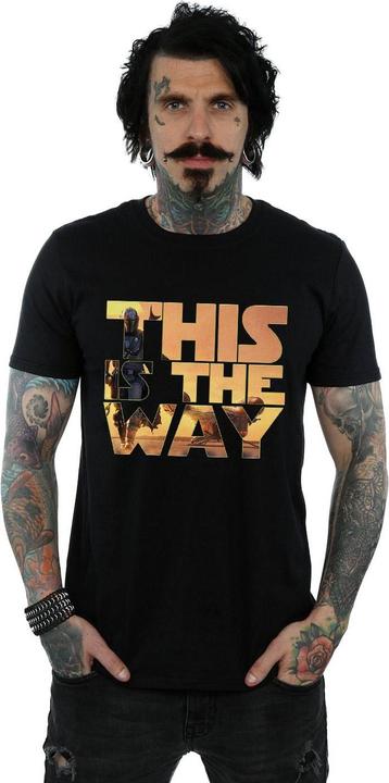 Star Wars The Mandalorian The Way Poster Text TShirt (3XL)
