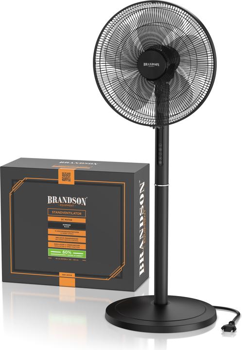 Image du produit Brandson Standventilator, Fernbedienung, DC, leise, energiesparend, Oszillation, Timer, 43 cm Ø, 12 Stufen (59 dB)