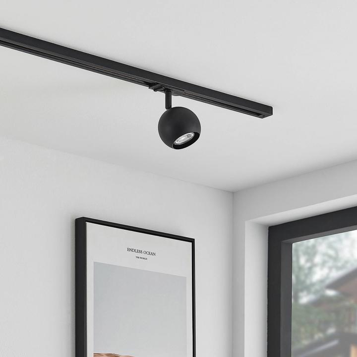 Produktbild Lindby Guus LED-Strahler, 1-Phasen-Schiene schwarz (350 lm, GU10)