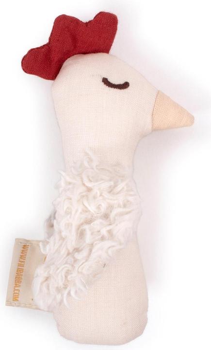 Actual product image Filibabba Linen rattle - Chicken