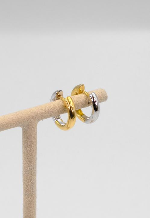 Image du produit Muau Créoles (750, Or blanc, Or jaune 18 K)