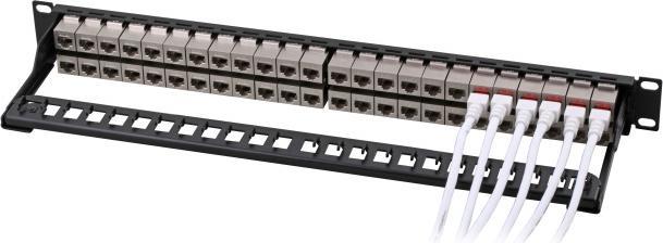 Produktbild EFB Elektronik EFB-Elektronik - Patch-Panel mit Kabelverwaltung - RJ-45 X 24 - Schwarz, RAL 900