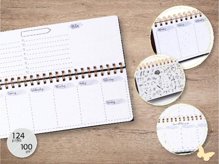 Image du produit Sigel Calendrier de bureau non daté Glamorous Leaves (30 x 11.4 cm, Couverture rigide, Anglais)