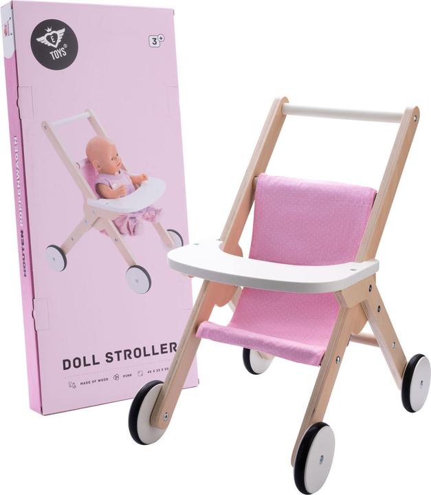 Produktbild Engelhart Puppenwagen aus Holz, Rosa