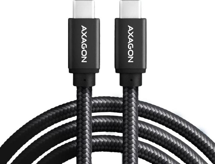 Image du produit Axagon BUCM2-CM25AB Câble de charge USB-C vers USB-C 2.0, 2,5 m, PD 240 W 5 A, ALU - Noir (2.50 m, USB 2.0, 240 W)