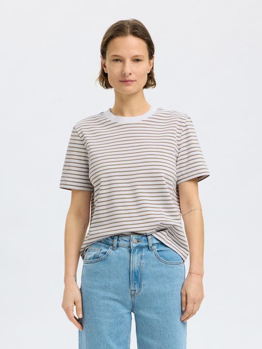 Actual product image Selected Femme Slfessential Ss Striped Boxy Tee Noos (L)