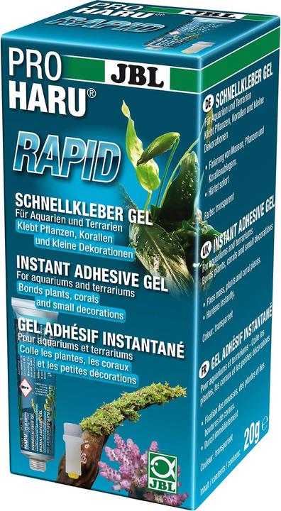 Image du produit JBL Aquaristik und Terraristik ProHaru Rapid 20 g, transparent, gel adhésif instantané dans + hors de l'eau (Engrais pour aquarium)