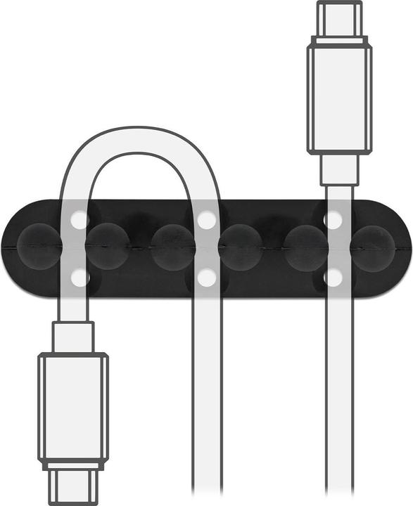Produktbild Delock Kabelhalter Tisch montierbar, Oberfläche montierbar, geeignet für Wandmontage