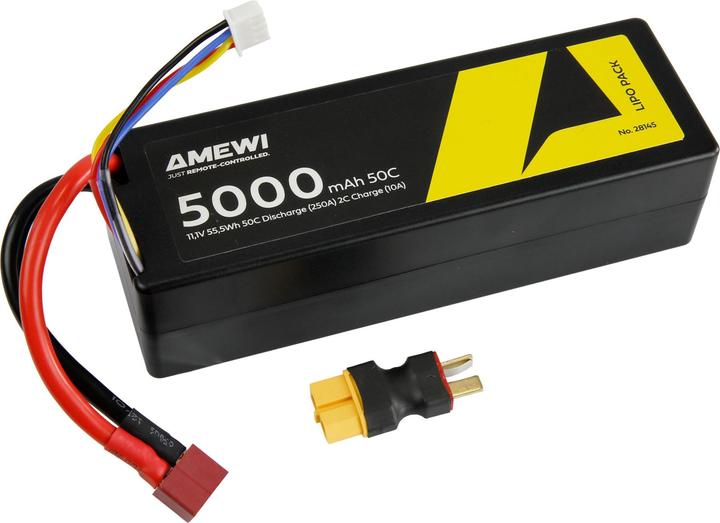 Produktbild Amewi LiPo Akku 3S 11,1V 5000mAh 50C T-Plug (11.10 V, 5000 mAh)