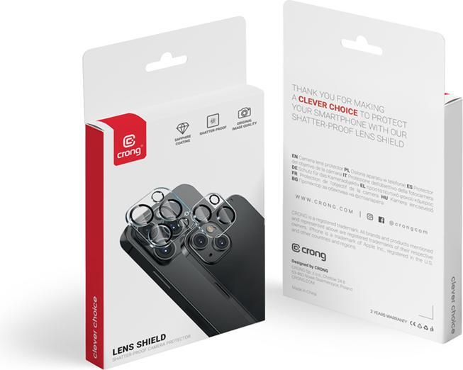 Actual product image Crong Lens shield protective glass IP 15Pro/15ProMax