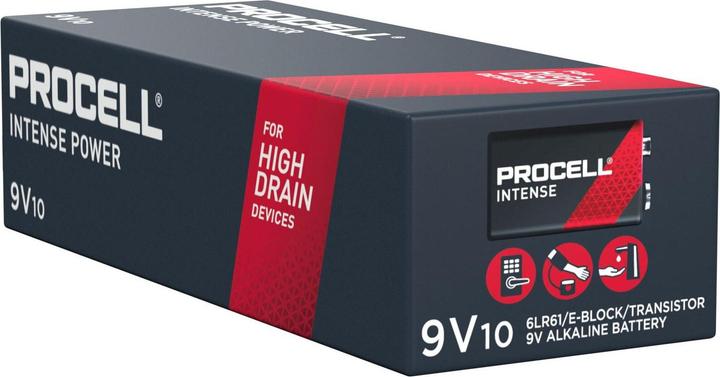 Actual product image Duracell Procell batteries (10 pcs., 9V Block, 673 mAh)