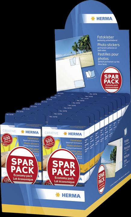 Image du produit HERMA 1x20 autocollants photo pack double 2x500 pcs. pack économique en présentoir