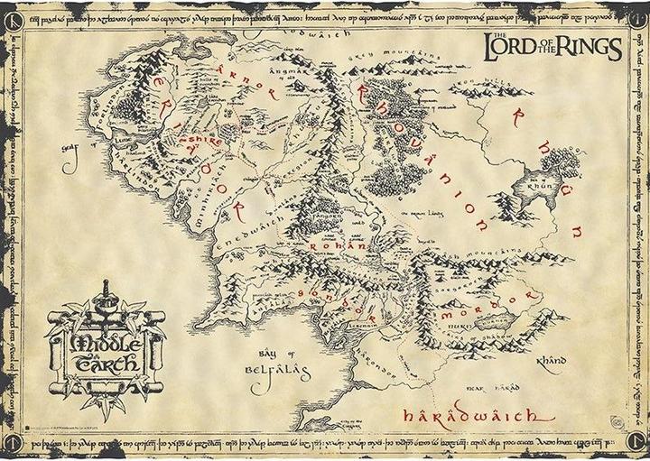 Image du produit GB Eye Le Seigneur des Anneaux - La Terre du Milieu (66 x 46 cm)