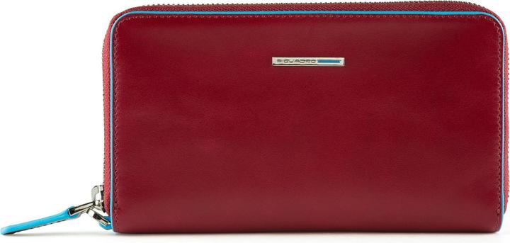Actual product image Piquadro Blue Square, Leather Wallet, Red, For Women