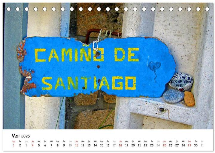 Actual product image Jakobsweg - Camino Ingles (Tischkalender 2025 DIN A5 quer), Monatskalender (A5, German)