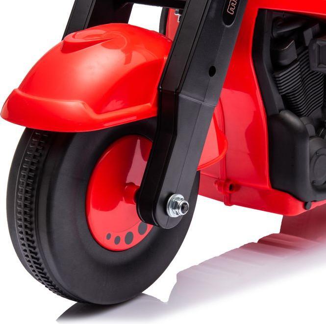 Produktbild Swisshandel24 Kinder Motorrad Rutschauto mit Musik, 1,5V, mit Seifenblasen, 2-5 Jahre, rot