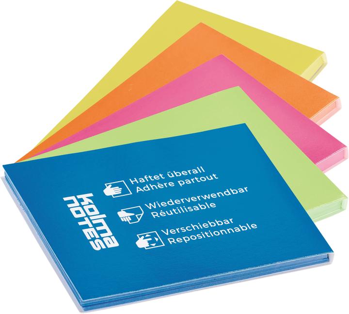 Produktbild Kolma Haftnotizen Notes A4 statisch haftend assortiert (210 x 297 mm)