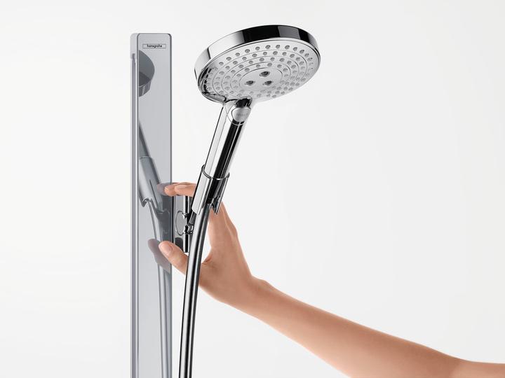 Actual product image hansgrohe HG Br.set RAINDANCE Sel S 120 3jet/Unica 125mm Bsta 90 we/chr 9 l/min EcoSmart