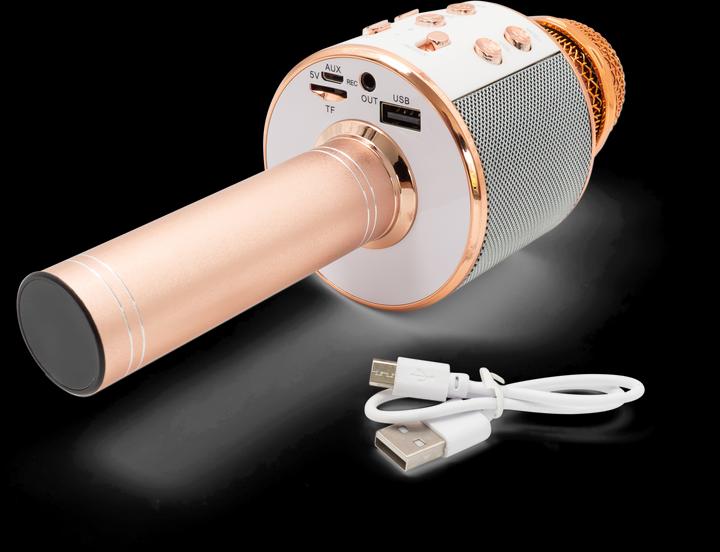 Actual product image Esmée Karaoke microphone with Bluetooth, AUX & speaker - rose gold (iOS/Android)