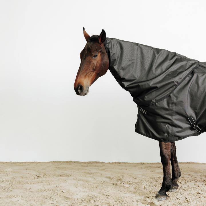 Fouganza Neck part Neckcover waterproof Allweather Light horse black