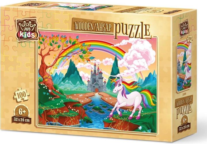 Actual product image Heidi Cheese Line HeiDi Art 5899 Children's Puzzle 100pcs.Large Wooden The Little Pony and the Rainbow (100 pieces)