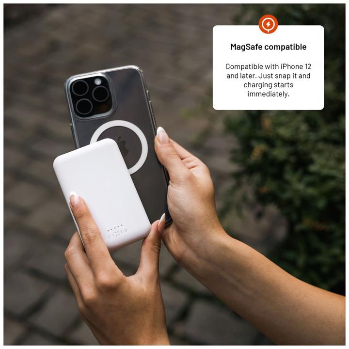 Immagine prodotto Fixed MagZen Trådløs PD 20W Power Bank 6.000 mAh Hvid Powerbank - Hvid - 6000 mAh (6000 mAh, 20 W, 6000 Wh)