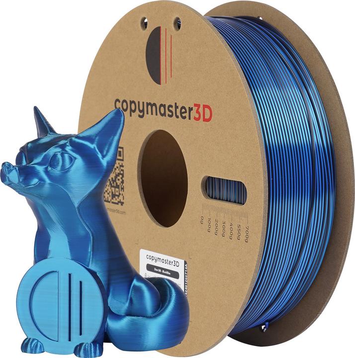 Immagine prodotto Copymaster3D Duo-Silk 3D Printer Filament, 1.75 mm, Black/Blue (PLA, 1.75 mm, Blu, Nero)