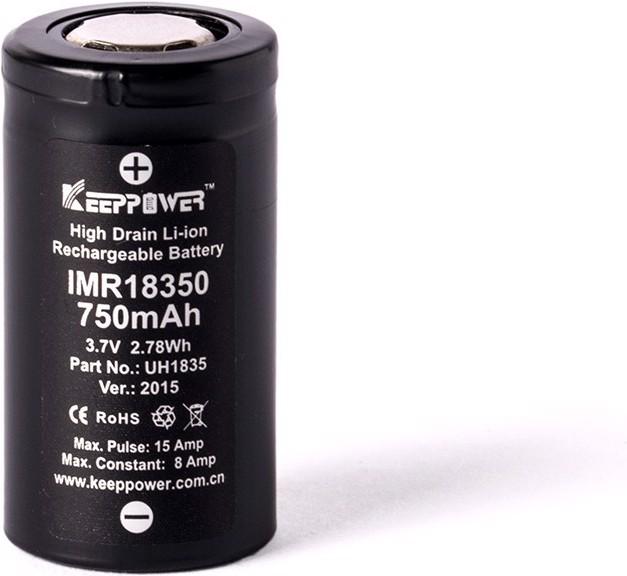 Immagine prodotto Keeppower Akku IMR18350 (1 pz., 18350, 750 mAh)