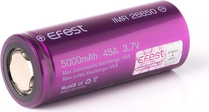 Produktbild Efest Akkku Purple IMR26650, ungeschützt (1 Stk., 26650, 5000 mAh)