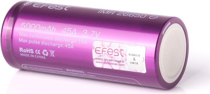 Produktbild Efest Akkku Purple IMR26650, ungeschützt (1 Stk., 26650, 5000 mAh)