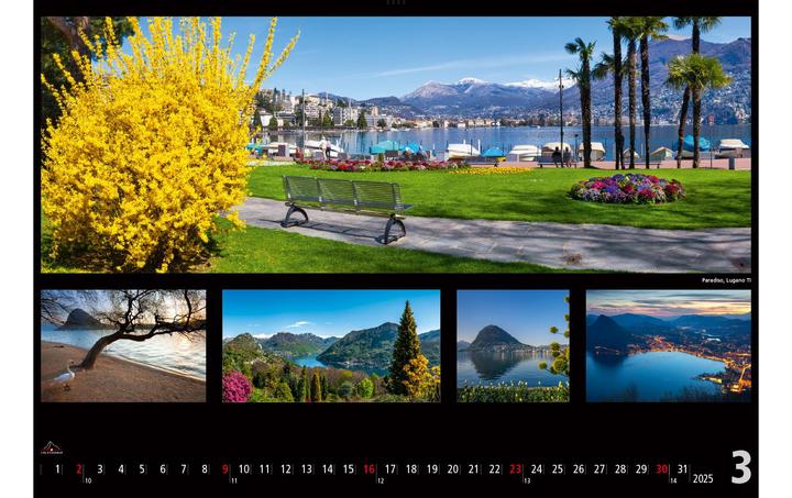 Image du produit Panoramique Suisse 2025 (48 x 33 cm, Italien, Allemand, Anglais, Français)