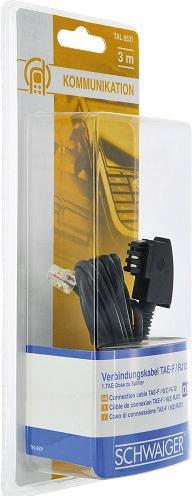 Immagine prodotto Schwaiger Cavo DSL RJ12 6P2C -> TAE-F 6P4C 3m nero