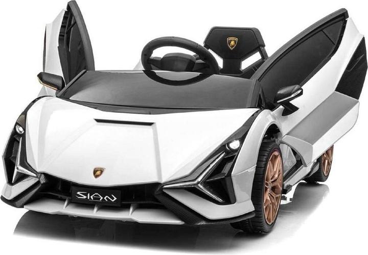 Produktbild Es-toys Elektro Kinderauto „Lamborghini Sian“ – lizenziert – 12V Akku, 2 Motoren -MP3, Ledersitz + (12 V)