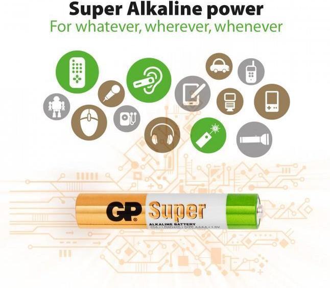 Actual product image GP Batteries Super Alkaline AAAA (2 pcs., AAAA, 525 mAh)