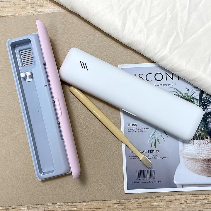 Actual product image Novidarte Toothbrush Sterilisation Box with Cosmetic Mirror USB