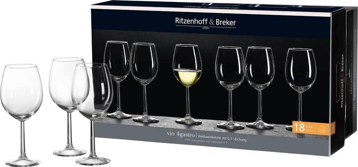 Actual product image Ritzenhoff & Breker Vio 4Gastro Weissweingläser (32 cl, 18 Glasses, White wine glasses)