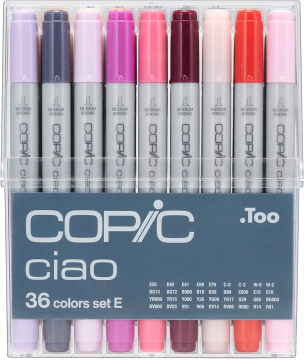 Actual product image Copic Set of 36 E (Multicoloured, 3 mm, 36 x)