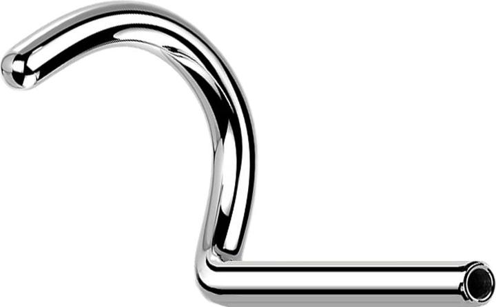 Actual product image Star Piercing Threadless Nasenstecker-Stab gebogen silber (Titanium G23, without brass)