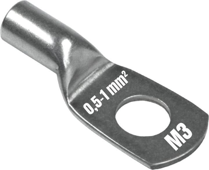 Kalitec NR1-M3 tubular cable lug pure nickel 0.5-1mm² M3 I for very high temperatures up to 650°C