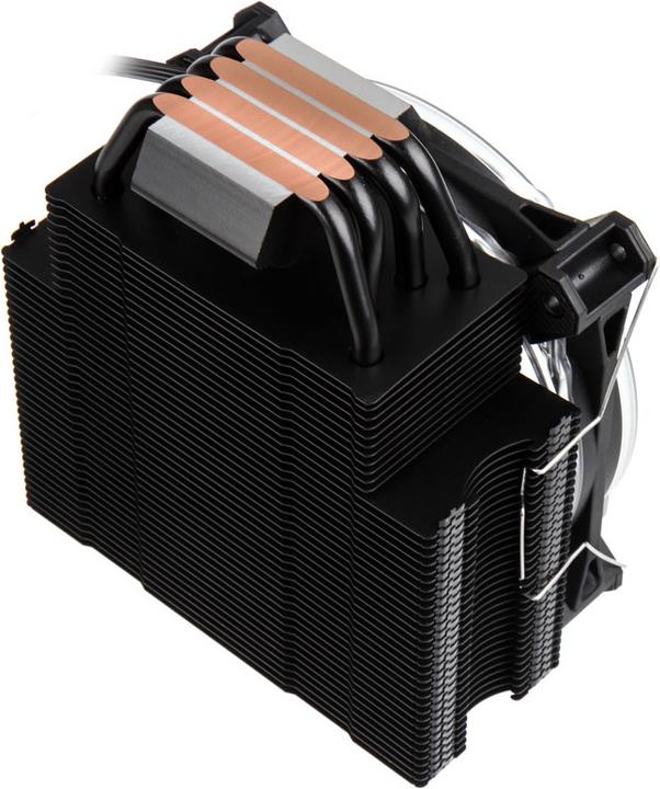 Actual product image Raijintek Leto CPU Cooler, black, RGB LED (155 mm)